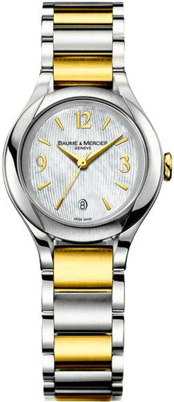 Baume & Mercier Ilea Battery Operated Quartz Pearl White Ladies Watch MOA8773 