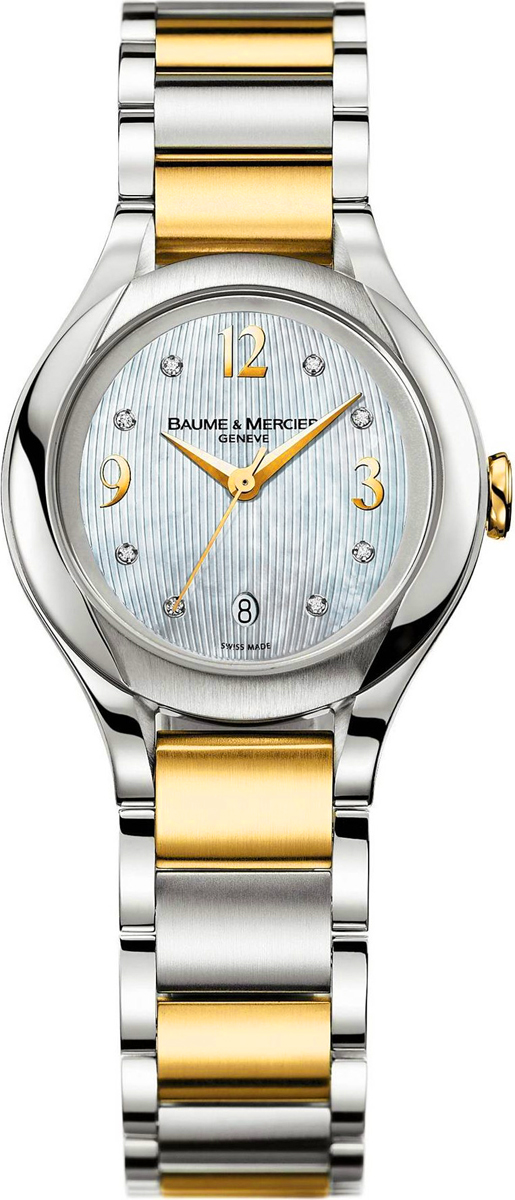 Baume & Mercier Ilea Battery Operated Quartz Pearl White Ladies Watch MOA8774 