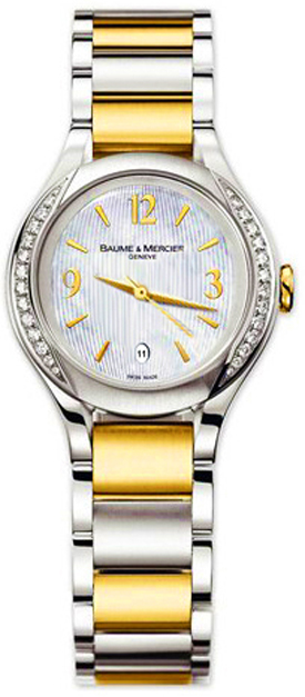 Baume & Mercier Ilea Battery Operated Quartz Pearl White Ladies Watch MOA8775 