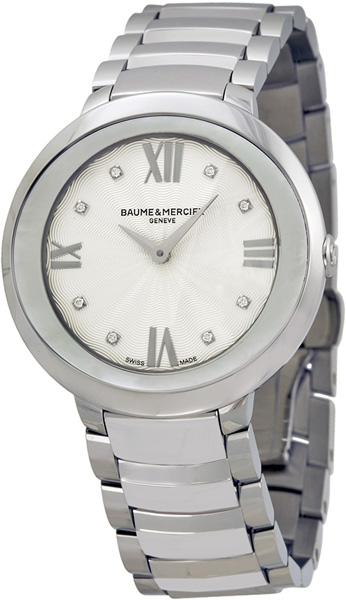 Baume & Mercier Promesse Battery Operated Quartz Silver Ladies Watch MOA10178 