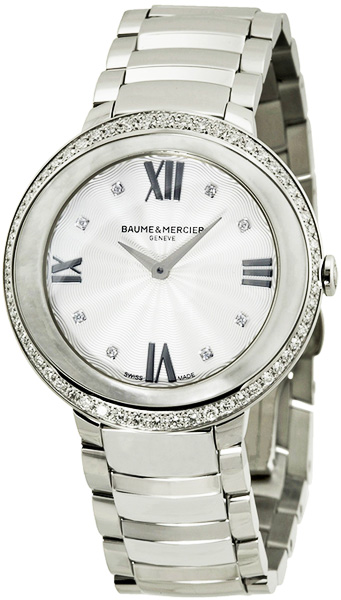 Baume & Mercier Promesse Battery Operated Quartz Pearl White Ladies Watch MOA10199 
