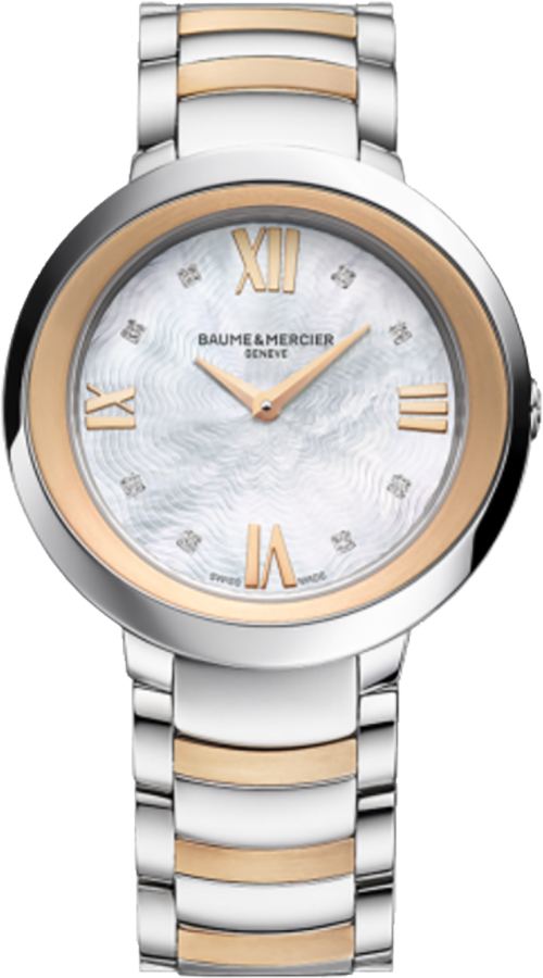 Baume & Mercier Promesse Battery Operated Quartz Pearl White Ladies Watch MOA10252 