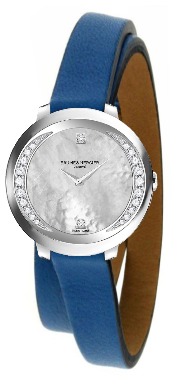 Baume & Mercier Promesse Battery Operated Quartz Pearl White Ladies Watch MOA10288 