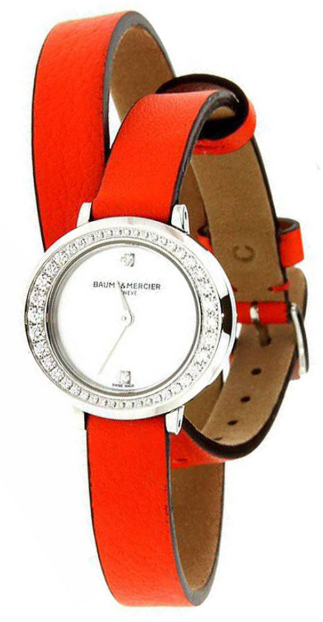 Baume & Mercier Promesse Battery Operated Quartz Pearl White Ladies Watch MOA10290 