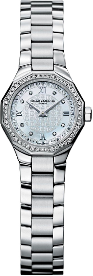 Baume & Mercier Riviera Battery Operated Quartz Pearl White Ladies Watch MOA8522 