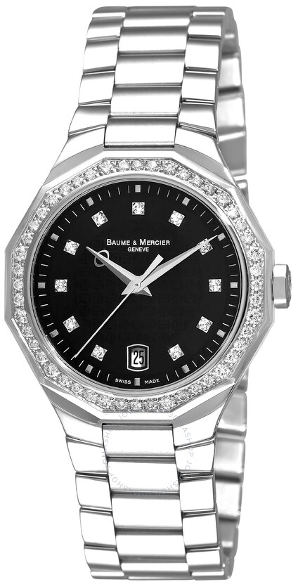 Baume & Mercier Riviera Battery Operated Quartz Black Ladies Watch MOA8716 