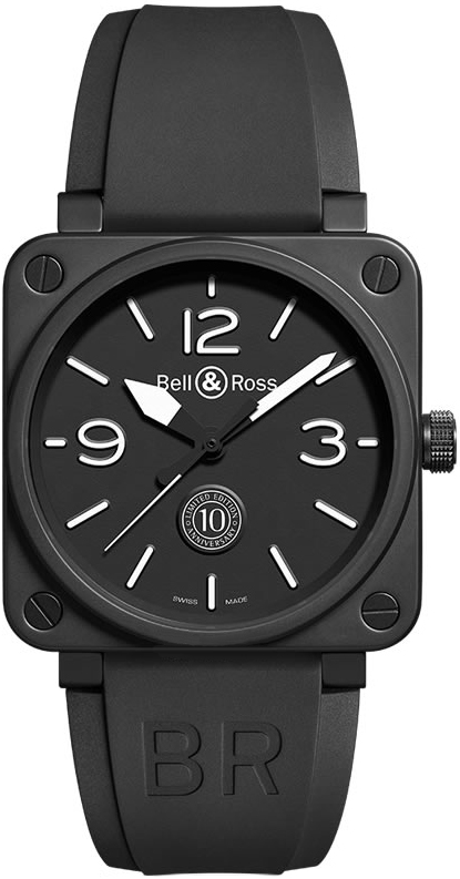 Bell Ross Aviation Instruments Black Mens Watch BR-01-92-10TH-CERAMIC 