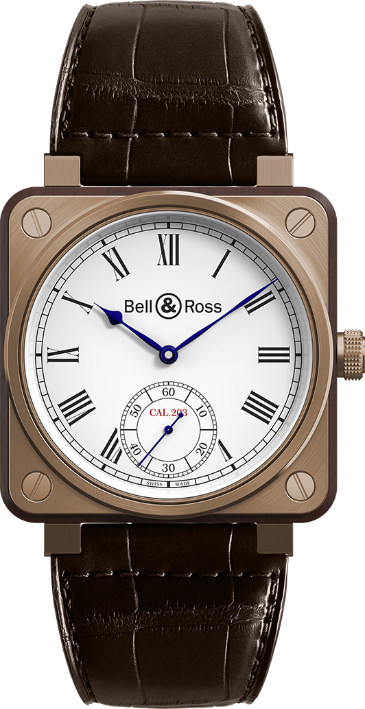 Bell Ross Aviation Instruments Manual Winding White Mens Watch BR-01-INSTRUMENT-DE-MARINE 