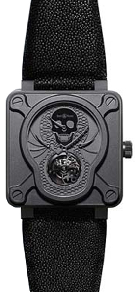 Bell Ross Aviation Instruments Black Mens Watch BR-01-TOURBILLON-AIRBORNE 