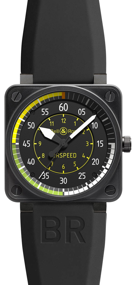 Bell Ross Aviation Instruments Self winding Automatic Black Mens Watch BR-01-AIRSPEED 