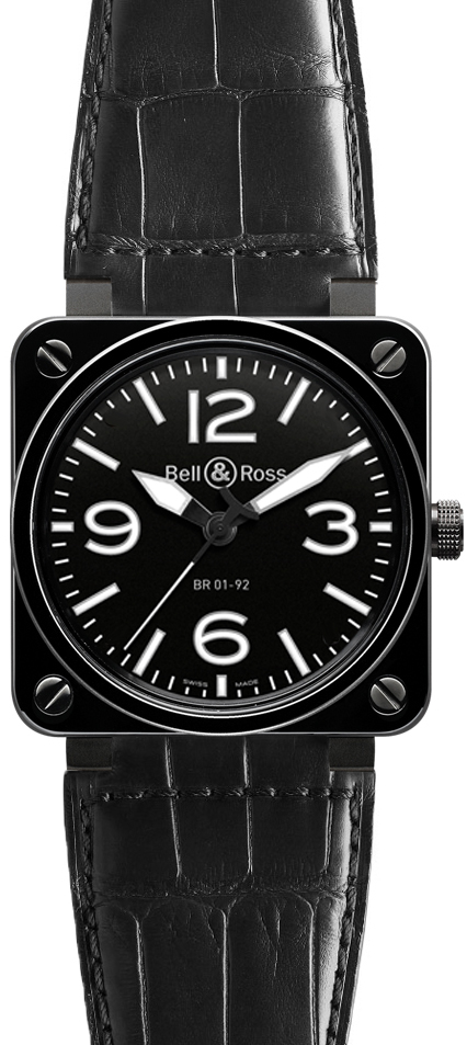 Bell Ross Aviation Instruments Black Watch BR-01-92-CERAMIC-C 