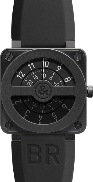 Bell Ross Aviation Instruments Self winding Automatic Black Mens Watch BR-01-92-COMPASS 