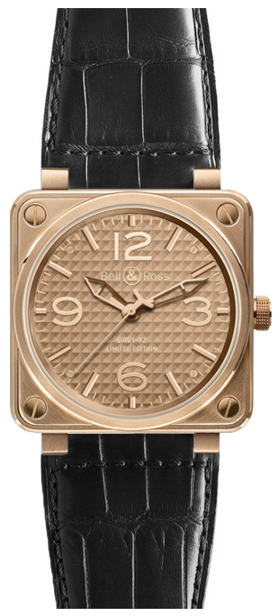 Bell Ross Aviation Instruments Self winding Automatic Gold Watch BR-01-92-GOLD-INGOT 