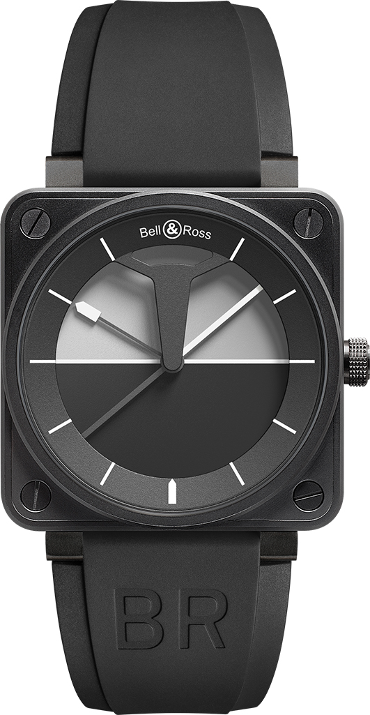 Bell Ross Aviation Instruments Self winding Automatic Black Mens Watch BR-01-HORIZON 