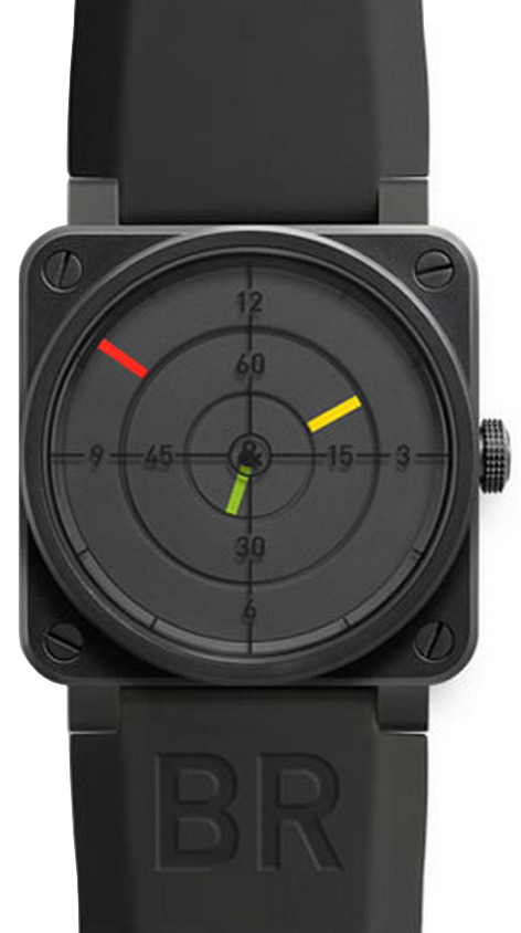 Bell Ross Aviation Instruments Black Mens Watch BR-01-RADAR 
