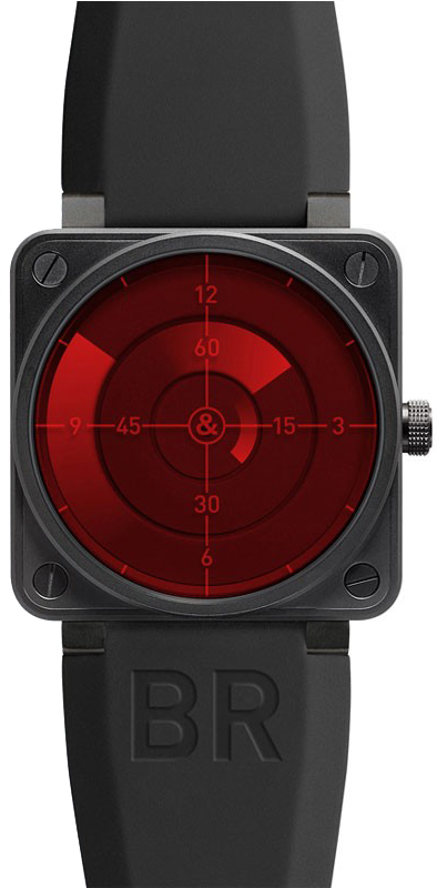 Bell Ross Aviation Instruments Red Mens Watch BR-01-RED-RADAR 