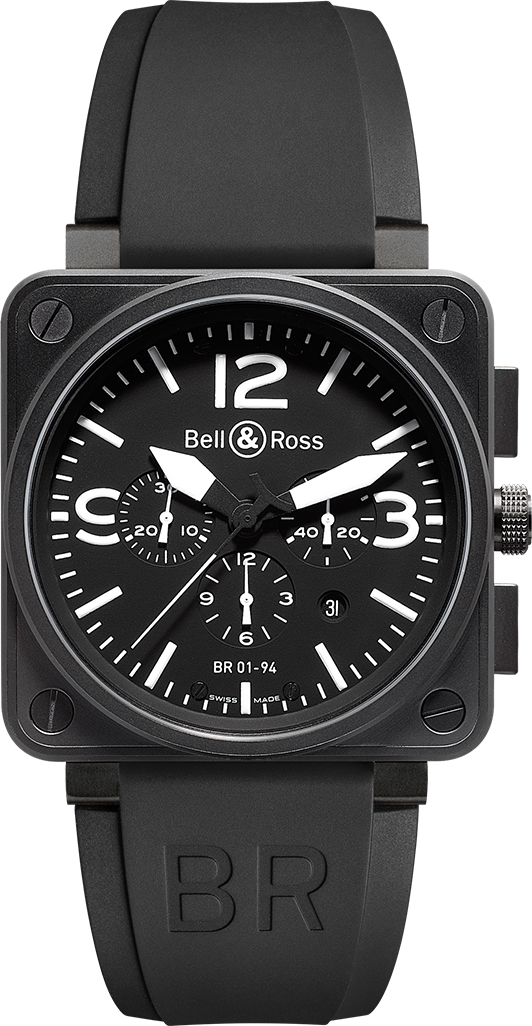 Bell Ross Aviation Instruments Self winding Automatic Black Watch BR-01-94-CARBON 