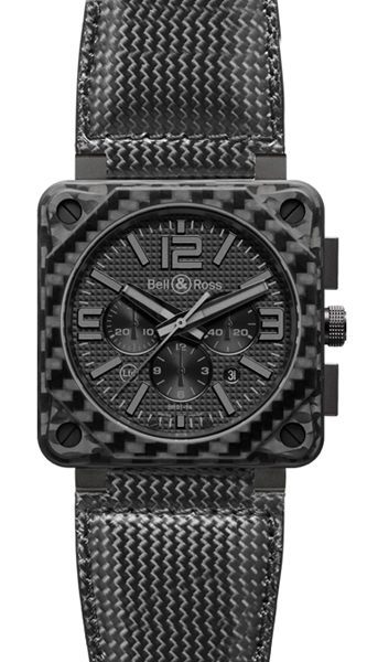 Bell Ross Aviation Instruments Black Mens Watch BR-01-94-CARBON-FIBER-PHANTOM 