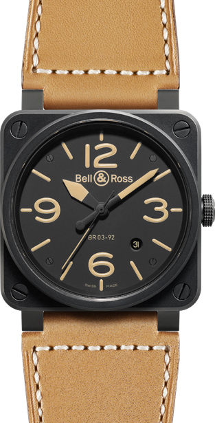 Bell Ross Aviation Instruments Black Mens Watch BR-03-92-HERITAGE 