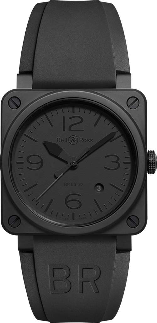 Bell Ross Aviation Instruments Self winding Automatic Mens Watch BR-03-92-PHANTOM-CERAMIC 