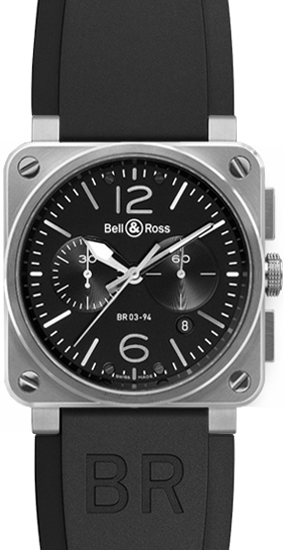 Bell Ross Aviation Instruments Black Watch BR-03-94-STEEL 