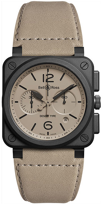 Bell Ross Aviation Instruments Self winding Automatic Beige Mens Watch BR-03-94-DESERT-CERAMIC 