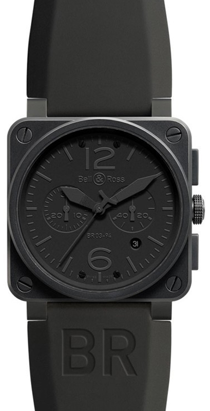 Bell Ross Aviation Instruments Black Mens Watch BR-03-94-PHANTOM 