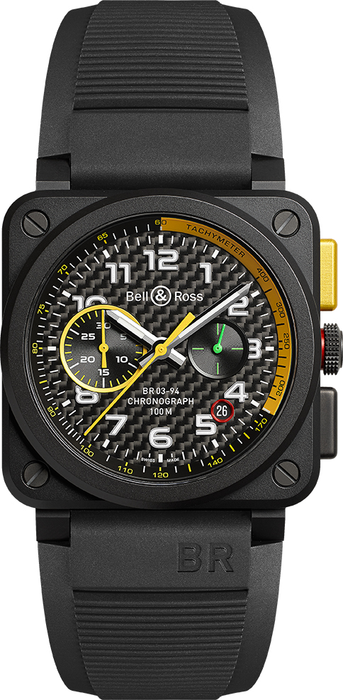 Bell Ross Aviation Instruments Black Mens Watch BR-03-94-RS17 