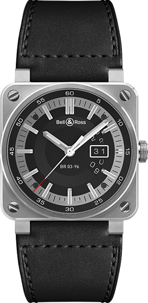 Bell Ross Aviation Instruments Blak Mens Watch BR-03-96-GRANDE-DATE 