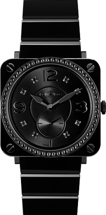 Bell Ross Aviation Instruments Black Watch BR-S-BLACK-CERAMIC-PHANTOM-DIAMOND-CB 