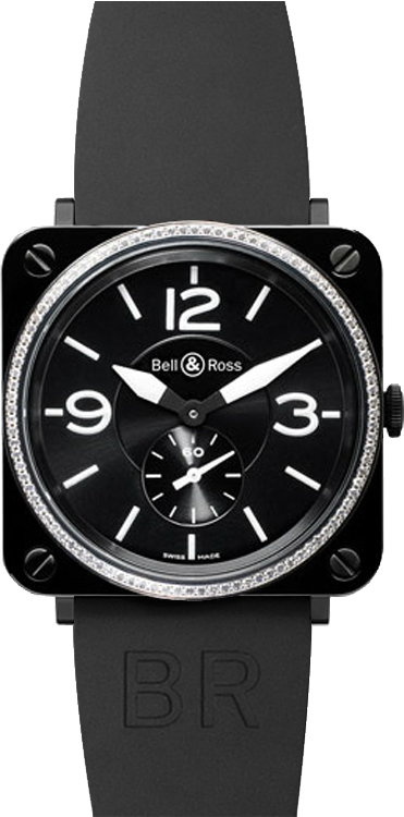 Bell Ross Aviation Instruments Black Watch BR-S-BLACK-CERAMIC-DIAMONDS 