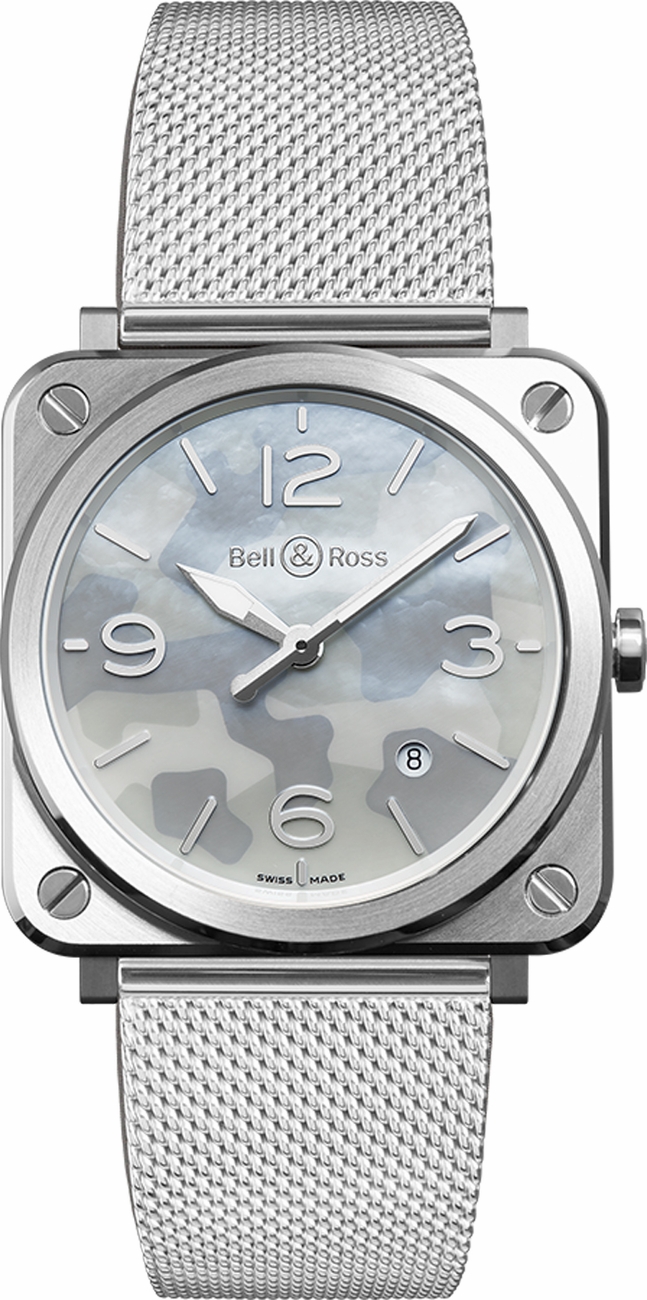 Bell Ross Aviation Instruments Battery Operated Quartz Grey Watch BR-S-GREY-CAMOUFLAGE 