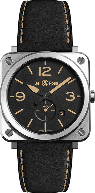 Bell Ross Aviation Instruments Battery Operated Quartz Black Mens Watch BR-S-SPORT-HERITAGE 
