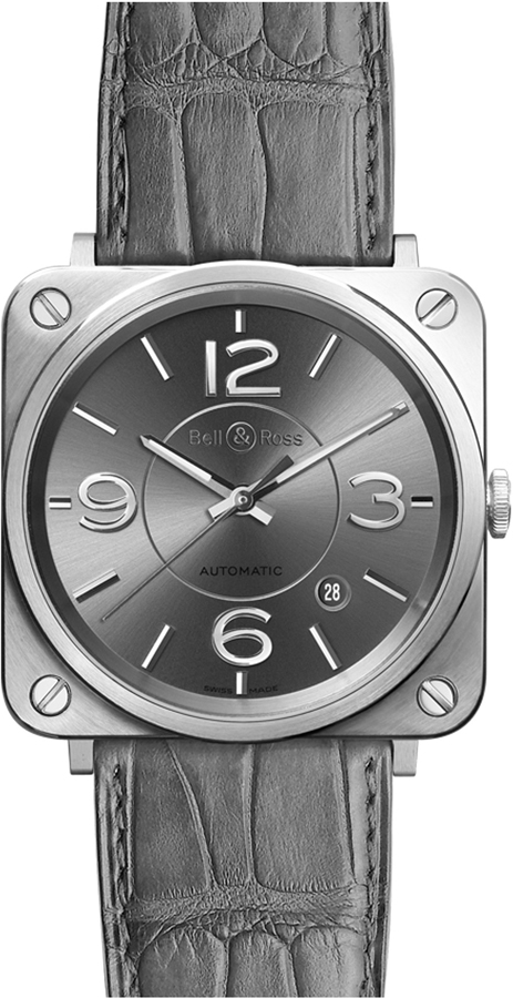 Bell Ross Aviation Instruments Grey Watch BR-S-OFFICER-RUTHENIUM 