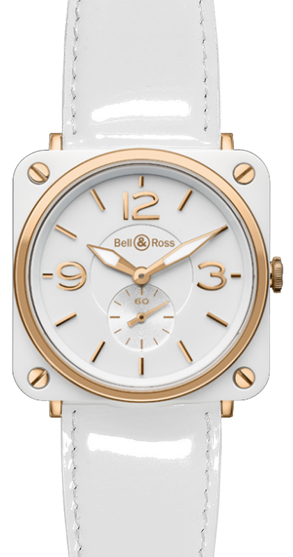 Bell Ross Aviation Instruments Pink Watch BR-S-PINK-GOLD-WHITE-CERAMIC 