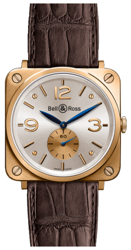 Bell Ross Aviation Instruments Silver Watch BR-S-PINK-GOLD-PEARL 