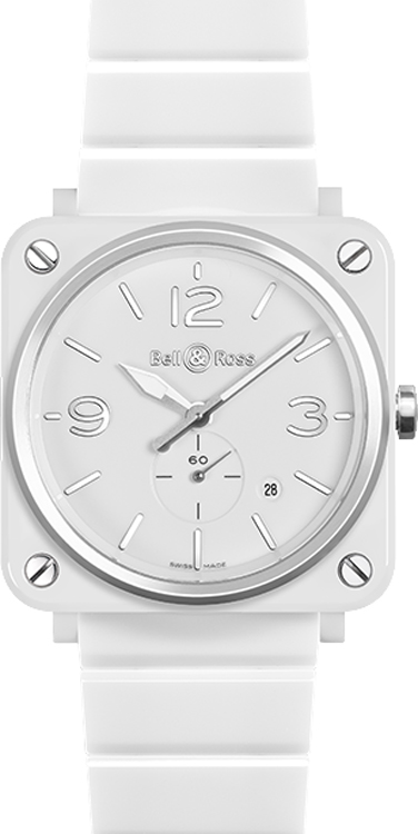 Bell Ross Aviation Instruments White Watch BR-S-WHITE-CERAMIC-BRACELET 
