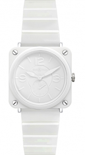 Bell Ross Aviation Instruments White Watch BR-S-WHITE-CERAMIC-PHANTOM-BRACELET 