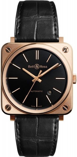 Bell Ross Aviation Instruments Black Watch BR-S-ROSE-GOLD 