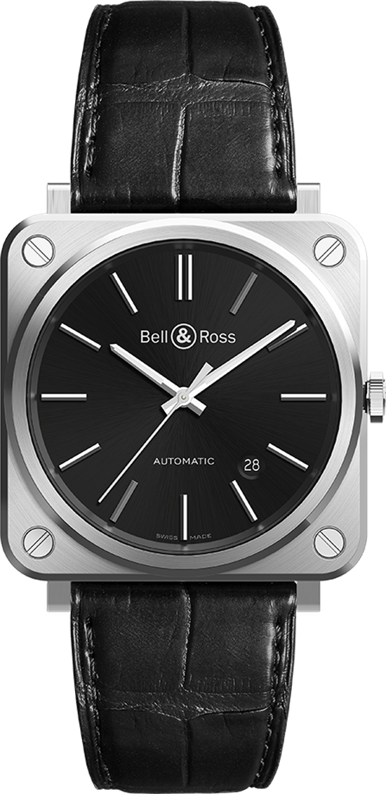 Bell Ross Aviation Instruments Black Mens Watch BR-S-92-BLACK-STEEL 