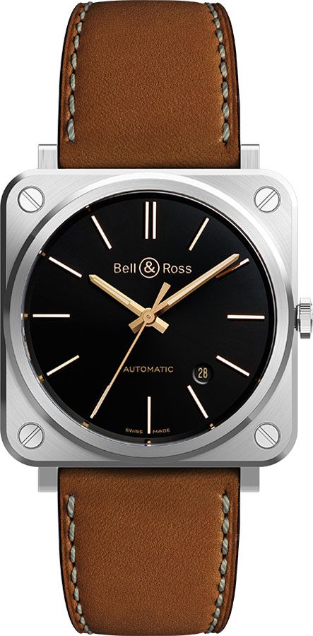 Bell Ross Aviation Instruments Self winding Automatic Black Watch BR-S-92-GOLDEN-HERITAGE 