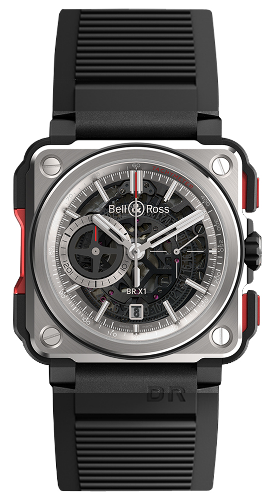 Bell Ross Aviation Instruments Self winding Automatic Black Mens Watch BR-X1-CE-TI-RED 