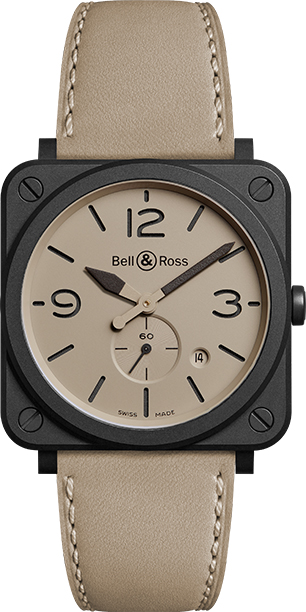 Bell Ross Aviation Instruments Battery Operated Quartz Beige Watch BR-S-DESERT-TYPE 