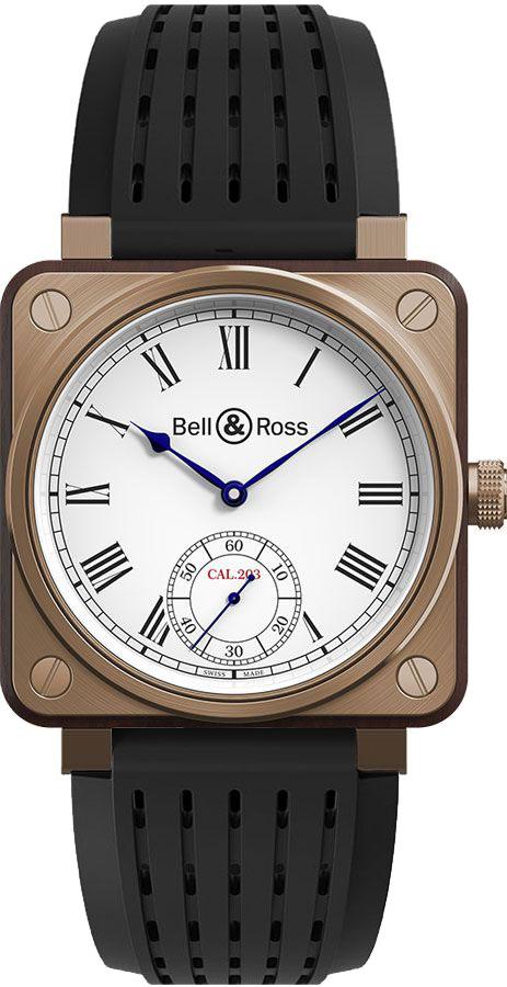 Bell Ross Aviation Instruments Manual Winding White Mens Watch BR-01-INSTRUMENT-DE-MARINE-B-P-035 