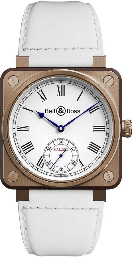 Bell Ross Aviation Instruments Manual Winding White Mens Watch BR-01-INSTRUMENT-DE-MARINE-B-V-032 
