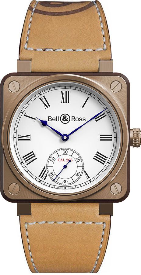 Bell Ross Aviation Instruments Manual Winding White Watch BR-01-INSTRUMENT-DE-MARINE-B-V-037 
