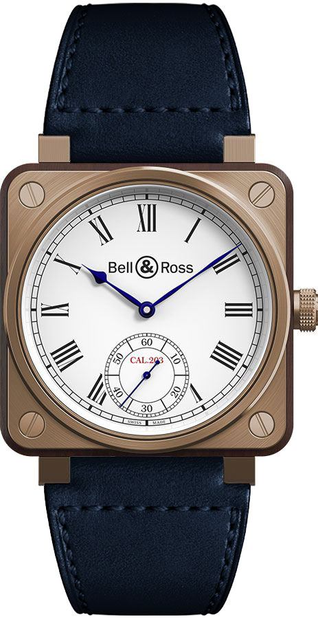 Bell Ross Aviation Instruments Manual Winding White Mens Watch BR-01-INSTRUMENT-DE-MARINE-B-V-064 