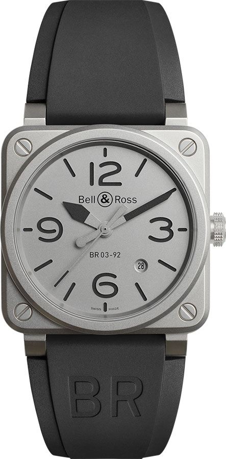 Bell Ross Aviation Instruments Self winding Automatic Grey Watch BR-03-92-HOROBLACK 