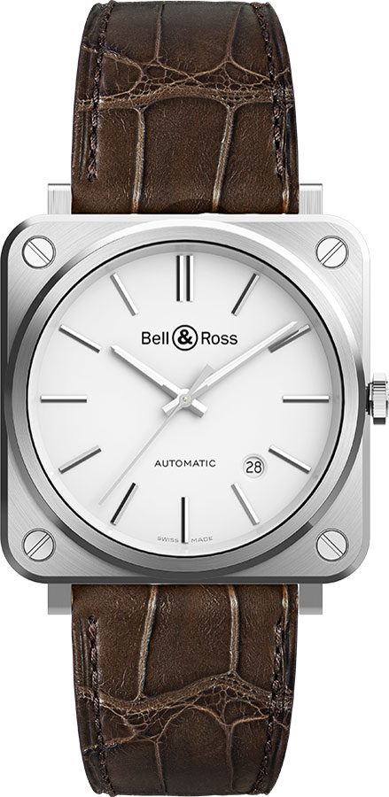 Bell Ross Aviation Instruments Self winding Automatic White Mens Watch BR-S-92-WHITE-STEEL 