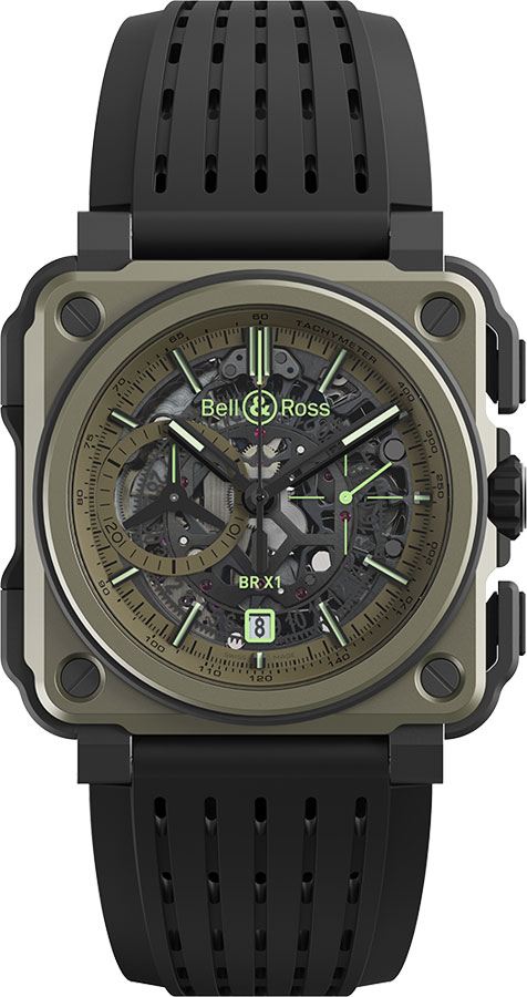 Bell Ross Aviation Instruments Self winding Automatic Black Mens Watch BR-X1-MILITARY 